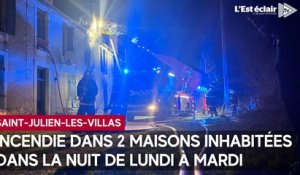 2 maisons inhabitées de Saint-Julien-les-Villas victimes d’un incendie en pleine nuit