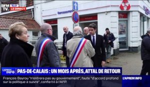 Crues: Gabriel Attal arrive à Blendecques dans le Pas-de-Calais auprès des sinistrés