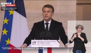 "Leurs visages sont là": Emmanuel Macron rend hommage aux victimes françaises du 7-Octobre aux Invalides