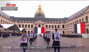Hommage aux victimes françaises de l’attaque du 7 octobre: la sortie des portraits de la cour des Invalides