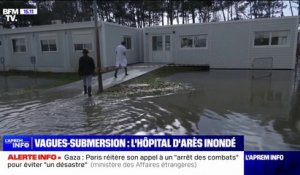 Crue en Gironde: l'hôpital d'Arès inondé