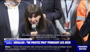 "Ne partez pas, c’est une connerie": Anne Hidalgo exhorte les Parisiens à rester pendant les JO