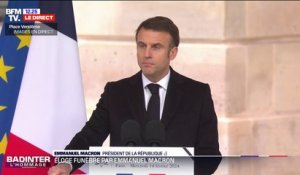 Hommage national à Robert Badinter: Emmanuel Macron évoque sa "plaidoirie inoubliable contre une peine capitale"