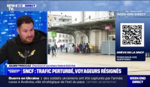 Grève à la SNCF: "Je comprends la colère, la tristesse ou le désarroi de l'usager", affirme Julien Troccaz (secrétaire fédéral SUD-Rail)