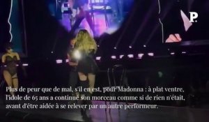 Nouvelle chute sur scène pour Madonna lors de son « Celebration Tour »
