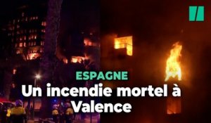 En Espagne à Valence, un incendie impressionnant ravage un immeuble de 14 étages