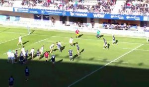 TOP 14 - Essai de Arthur VINCENT (MHR) - Montpellier Hérault Rugby - Aviron Bayonnais