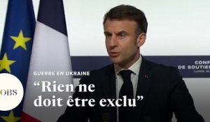 Ukraine : Emmanuel Macron n'exclut pas l'envoi de "troupes au sol"