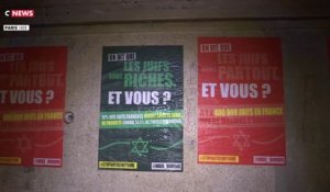 Une campagne de collage d'affiches contre l'antisémitisme