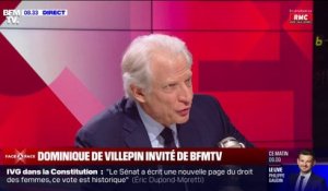 Envoi de troupes en Ukraine: "La déclaration d'Emmanuel Macron a introduit un élément de confusion regrettable", réagit Dominique de Villepin