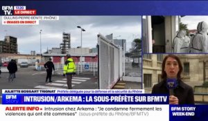 Action contre Arkema: "Je tiens à condamner fermement les violences et les dégradations" affirme Juliette Bossart Trignat, préfète déléguée pour la défense du Rhône