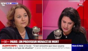 "Ce n'est pas du tout un geste de violence", déclare Carole Zerbib (SNPDEN-UNSA) à propos du proviseur menacé de mort accusé d'avoir violenté une élève