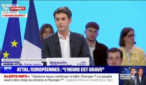 Meeting de Renaissance pour les européennes: "C'est à 27 que nous sommes plus forts", affirme Gabriel Attal