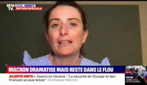 Marine Tondelier (secrétaire nationale des Écologistes) estime qu'Emmanuel Macron n'a pas été "rassurant" lors de sa prise de parole sur le soutien français à l’Ukraine