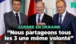 Macron, Scholz et Tusk mettent en scène leur unité face à la Russie