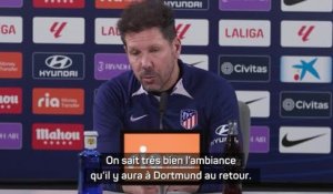 Atlético - Simeone : "Il faudra faire la différence à l'aller"