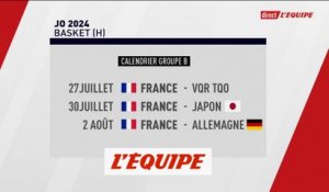 Le calendrier des équipes de France de basket aux JO dévoilé - Basket - JO 2024