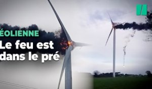 Une éolienne en feu en Loire-Atlantique après une panne moteur