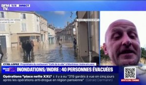 Crues en Indre-et-Loire: "On nous a annoncé que l'eau allait être coupée pour demain matin, et on ne sait pas pour combien de temps", raconte ce restaurateur
