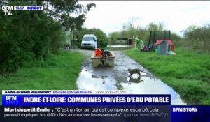 Crues en Indre-et-Loire: ces habitants de la commune de Chinon se déplacent en bateau