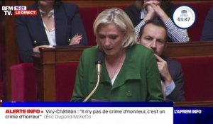 "Ce ne sont plus des faits divers mais des faits de sociétés": Marine Le Pen s'exprime après la mort de Shemseddine, passé à tabac à Viry-Châtillon