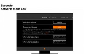 Ecogeste - Activer le Mode Economie d'énergie du décodeur - Orange