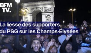 La liesse des supporters du PSG après leur qualification en demi-finale de la Ligue des champions