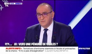 Manque d'agents de sécurité privée pour les JO: "Non ça ne m'inquiète pas pour l'instant", déclare Laurent Nuñez, préfet de police de Paris