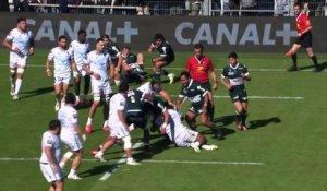 TOP 14 - Essai de Nathan DECRON (SP) - Section Paloise - Montpellier Hérault Rugby