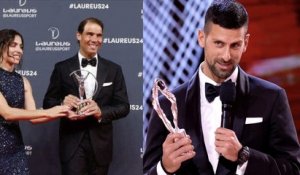 Tennis - Trophée Laureus - Madrid 2024 - Novak Djokovic : "Yes, it makes me happy to see Rafael Nadal continue to play"