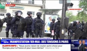 Manifestions du 1er-Mai: des premières tensions éclatent en marge du cortège parisien