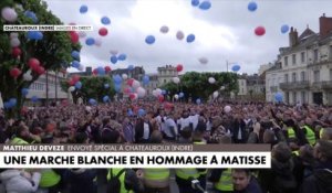 Un lâcher de ballons a été organisé lors de la marche blanche en hommage à Matisse