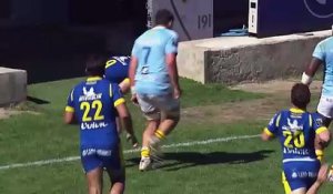 TOP 14 - Essai de Baptiste JAUNEAU (ASM) - USA Perpignan - ASM Clermont