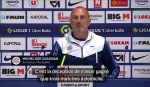 Montpellier - der Zakarian : “La déception de n'avoir gagné que 3 matches à domicile”
