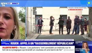 Synagogue de Rouen: "On est en train d'assister à une escalade de la violence", alerte Nathalie Cohen-Beizermann (Vice-présidente du Crif)