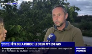 À cause des fortes pluies, ce producteur de cerises des Pyrénées-Orientales accuse de nombreuses pertes