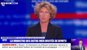 "Une tristesse infinie": Marie Guévenoux, ministre déléguée chargée des Outre-mer, adresse son "soutien" aux forces de l'ordre et aux victimes
