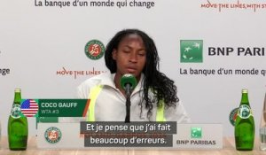 Roland-Garros - Gauff : "Un match difficile, j’ai fait beaucoup d’erreurs”