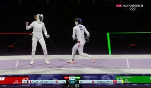 Pour une touche, Millo-Breton rapporte l'argent en sabre : la fin de son match en vidéo