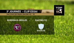 TOP 14 - Essai de Hacjivah DAYIMANI (R92) – Union Bordeaux-Bègles – Racing 92