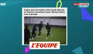 Barcola et Thuram s'entraînent à part, Wesley Fofana avec le groupe - Foot - Bleus