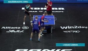 Le replay de la demi-finale du double Lebrun - Tennis de table - Championnats d'Europe