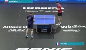 Le replay du 8e d'Alexis Lebrun - Tennis de table - Championnats d'Europe