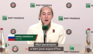 Roland-Garros - Andreeva : "Je n'ai pas pensé à la demi-finale de l'an dernier"