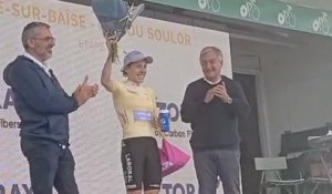 Cyclisme - Tour Féminin International des Pyrénées 2025 - L'arrivée et la cérémonie de la 2e étape avec Usoa Ostolaza