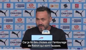 Marseille - De Zerbi répond à Véronique Rabiot : "J’ai eu plus d’attention pour son fils que pour le mien"