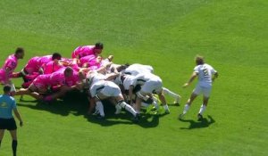 TOP 14 - Essai de Joshua VICI (USM) - Stade Français Paris - US Montauban