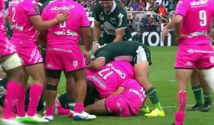 TOP 14 - Essai de Dan ROBSON (SP) - Section Paloise - Stade Français Paris