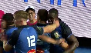 TOP 14 - Essai de Christian AMBADIANG 2 (CO) - Castres Olympique - Aviron Bayonnais