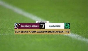 TOP 14 - Essai de John Jackson (USM) - Union Bordeaux-Bègles - US Montauban